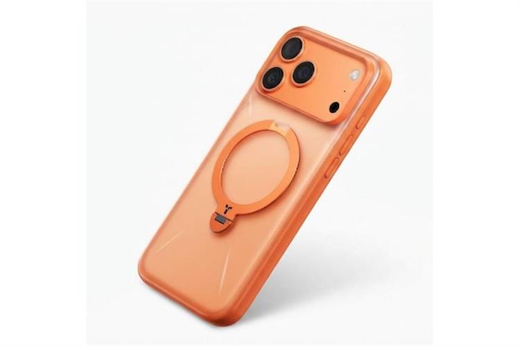 Ốp lưng Magnetic 360 Stand iPhone 17 Pro Max TPU PC TORRAS Q PRO Màu Cam nhạt