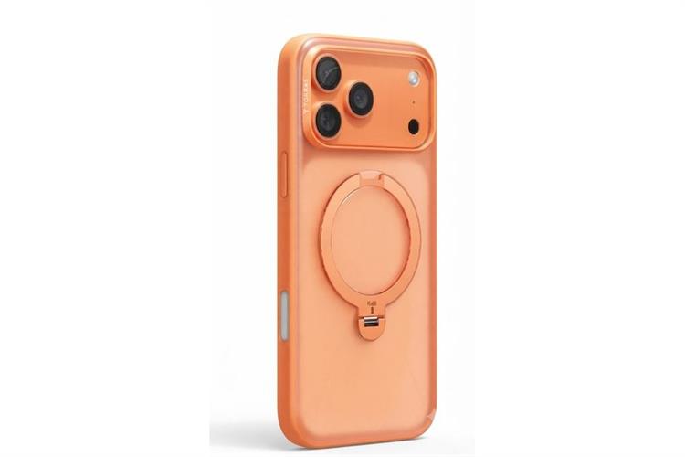Ốp lưng Magnetic 360 Stand iPhone 17 Pro Max TPU PC TORRAS Q PRO Màu Cam nhạt