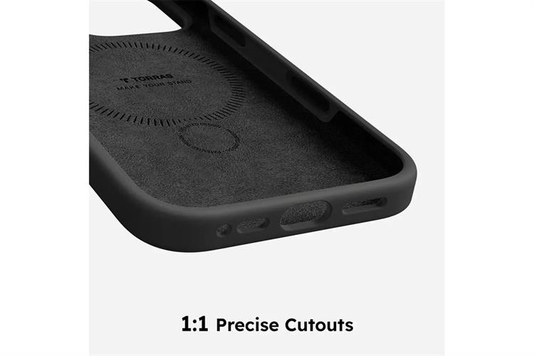 Ốp lưng Magnetic 360 Stand iPhone 16 Pro Max TPU PC TORRAS Q PRO Màu Đen