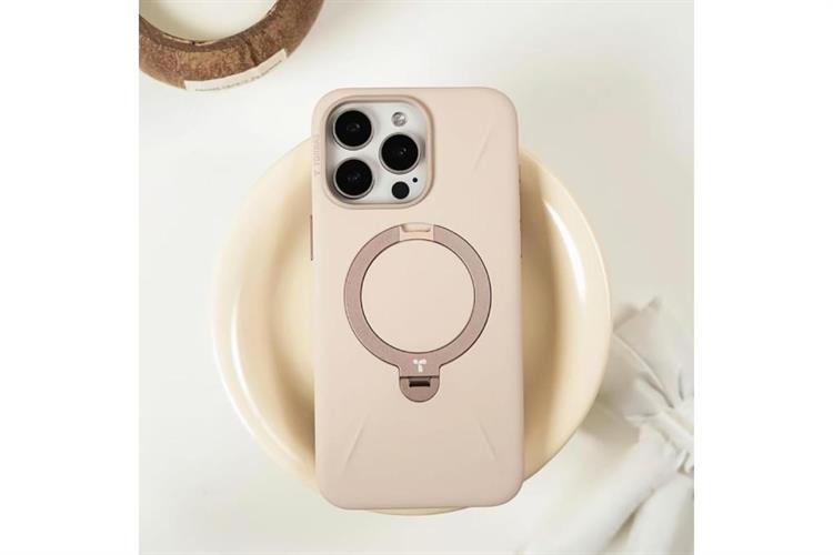Ốp lưng Magnetic 360 Stand  iPhone 16 Pro PC TORRAS Q PRO Màu Kem