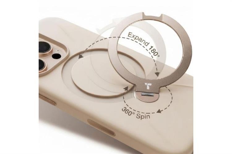 Ốp lưng Magnetic 360 Stand  iPhone 16 Pro PC TORRAS Q PRO Màu Kem