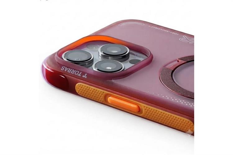 Ốp lưng Magnetic 360 Stand iPhone 16 Pro Max TPU PC TORRAS Q3 AIR Màu Đỏ