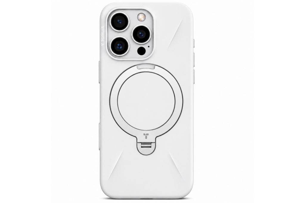 Ốp lưng Magnetic 360 Stand iPhone 16 Pro Max TPU PC TORRAS Q3 MONO Màu Trắng