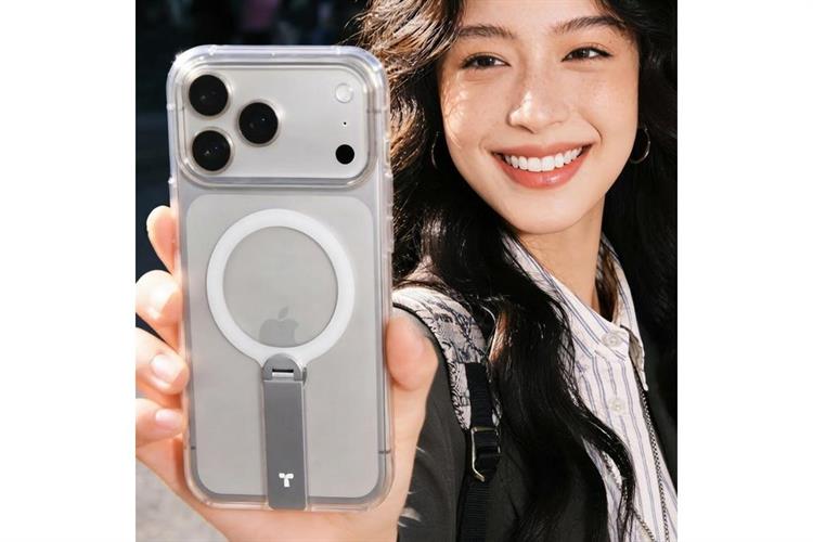 Ốp lưng Magnetic iPhone 17 Pro Max Nhựa cứng TORRAS 360 Kickstand LPRO Màu Trắng