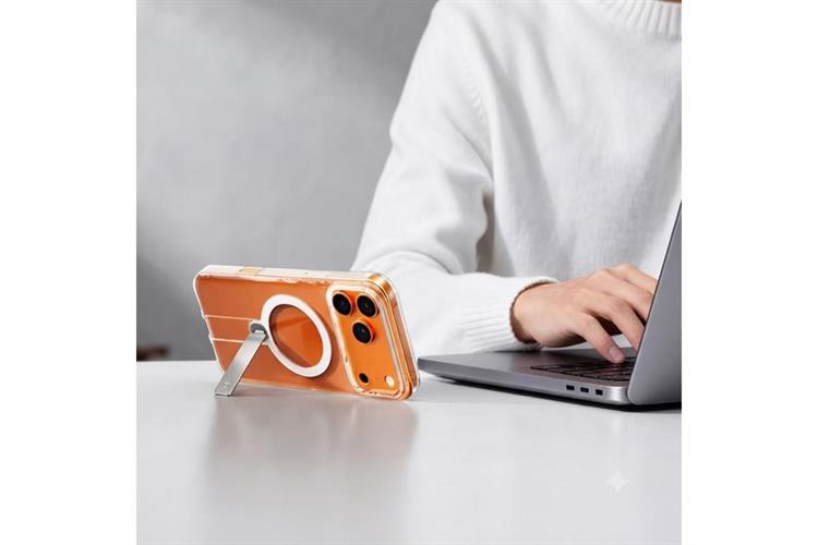 Ốp lưng Magnetic iPhone 17 Pro Max Nhựa cứng TORRAS 360 Kickstand LPRO Màu Trắng