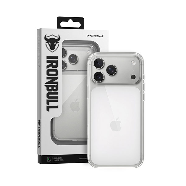Ốp lưng iPhone 18 Pro empered Glass PC TPU Mipow PS18A-CR IRONBULL