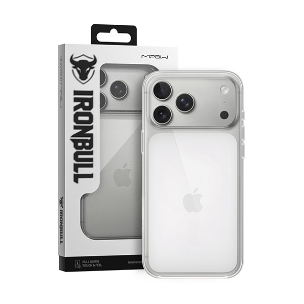 Ốp lưng iPhone 18 Pro Max Tempered Glass PC TPU Mipow PS18B-CR IRONBULL