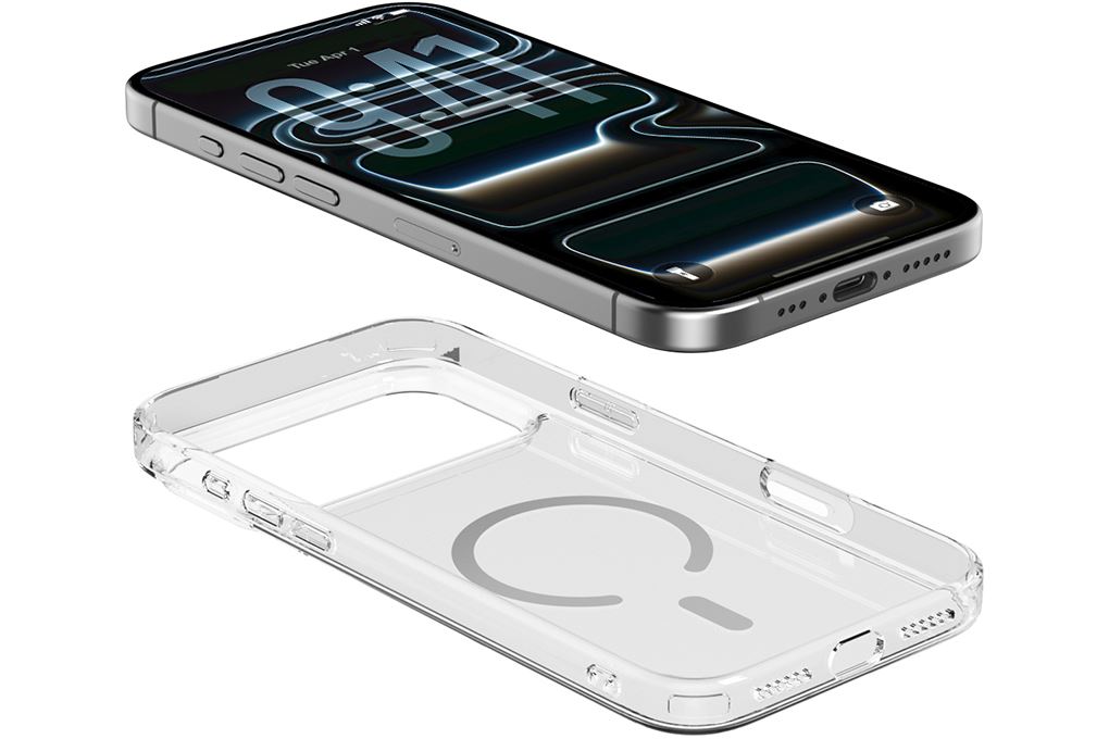 Ốp lưng Magnetic iPhone 18 Pro Max PC TPU Mipow Có Button Control Tempered Glass MGB18B-CR IRONBULL Màu Trắng