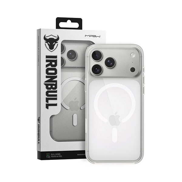 Ốp lưng Magnetic iPhone 18 Pro Max PC TPU Mipow Có Button Control Tempered Glass MGB18B-CR IRONBULL