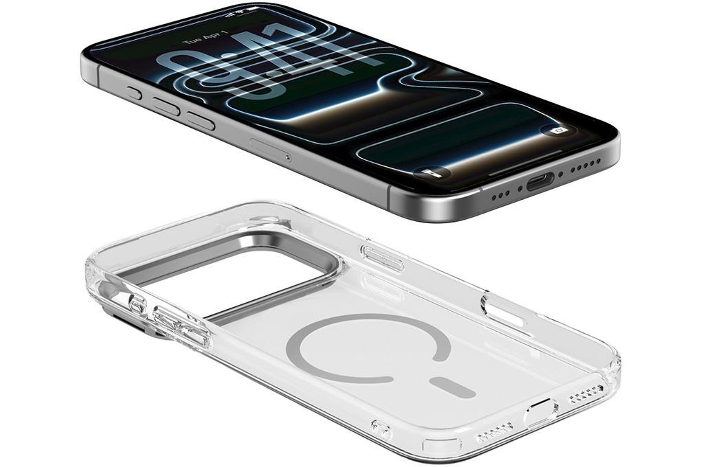 Ốp lưng Magnetic iPhone 18 Pro PC TPU Mipow Camera Stand Có Button Control SXC18A-CR IRONBULL Màu Trắng