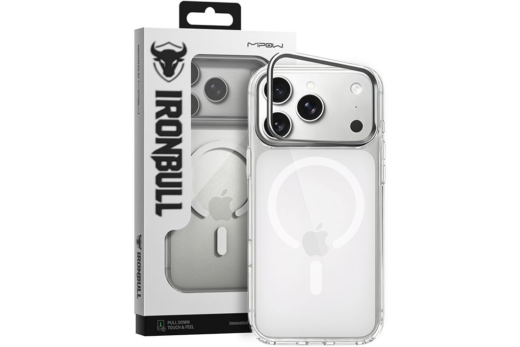 Ốp lưng Magnetic iPhone 18 Pro Max PC TPU Mipow Camera Stand Có Button Control SXC18B-CR IRONBULL