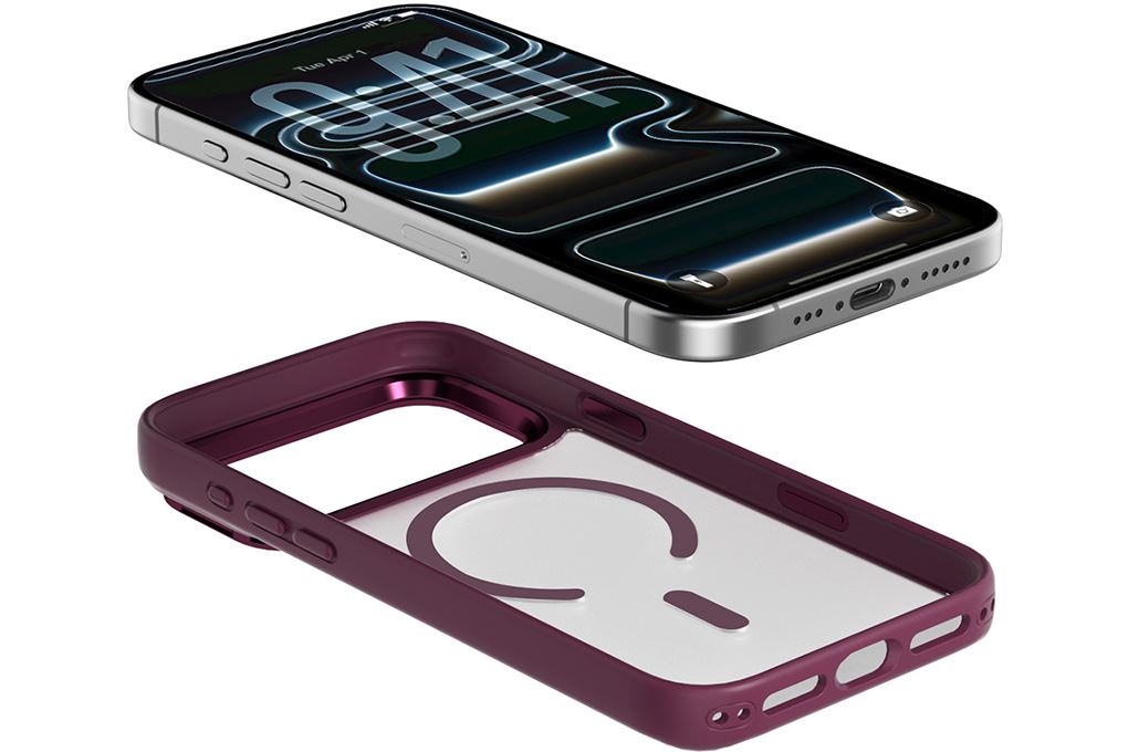Ốp lưng Magnetic iPhone 18 Pro PC TPU Mipow Camera Stand Có Button Control MATTEX MTC18A IRONBULL Màu Đỏ đô