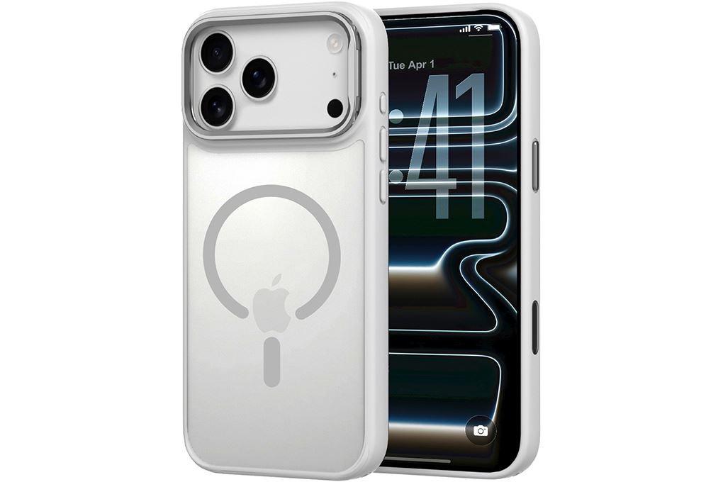 Ốp lưng Magnetic iPhone 18 Pro PC TPU Mipow Camera Stand Có Button Control MATTEX MTC18A IRONBULL Màu Bạc