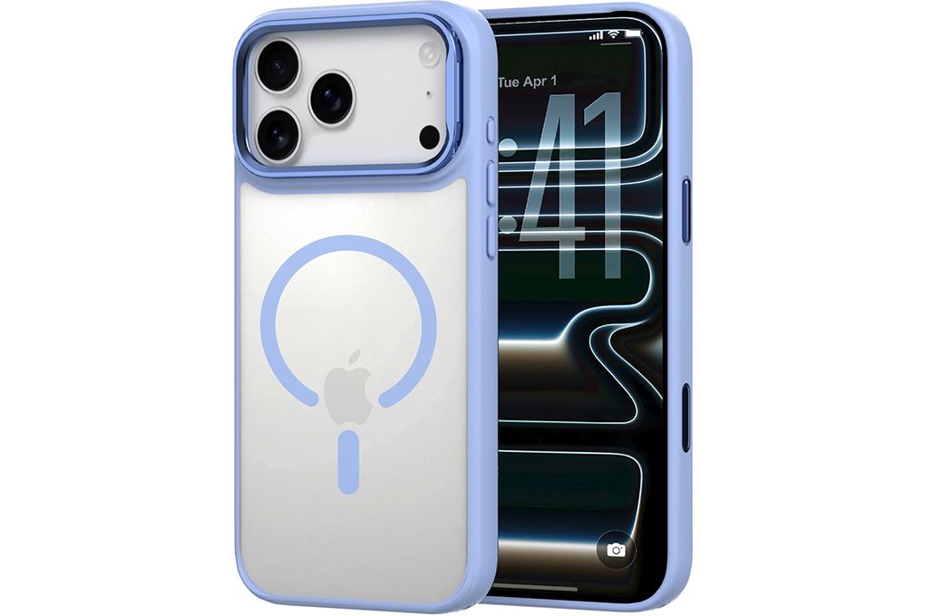 Ốp lưng Magnetic iPhone 18 Pro PC TPU Mipow Camera Stand Có Button Control MATTEX MTC18A IRONBULL Màu Xanh Da Trời