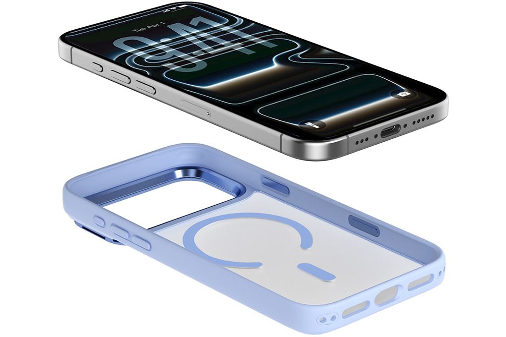 Ốp lưng Magnetic iPhone 18 Pro PC TPU Mipow Camera Stand Có Button Control MATTEX MTC18A IRONBULL Màu Xanh Da Trời