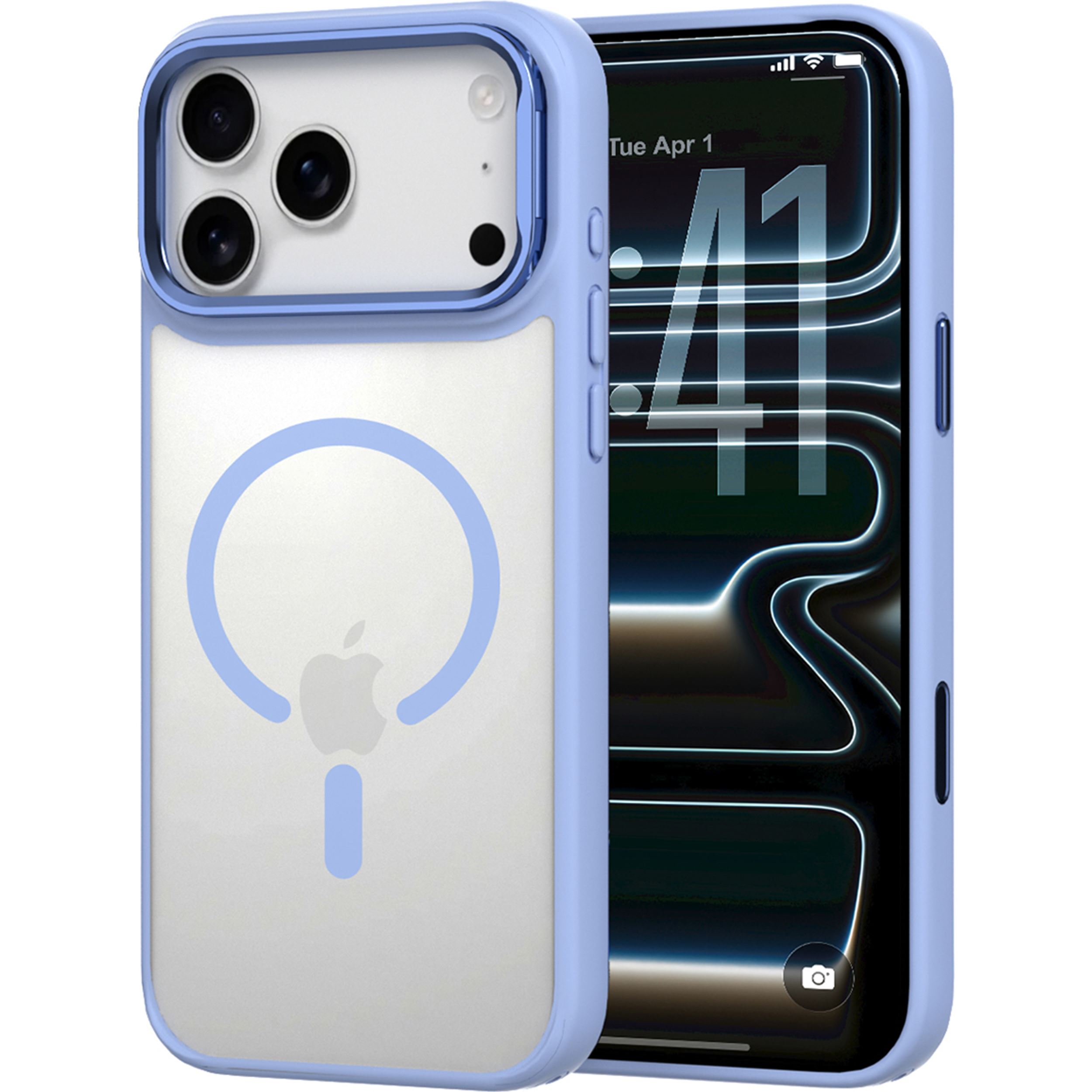 Ốp lưng Magnetic iPhone 18 Pro Max PC TPU Mipow Camera Stand Có Button Control MATTEX MTC18B IRONBULL Màu Xanh Da Trời