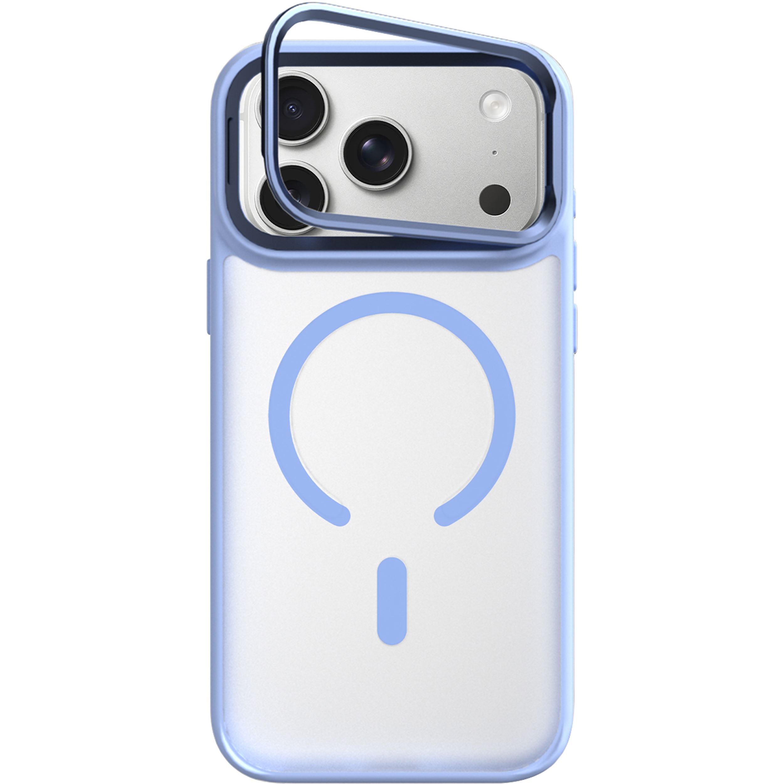 Ốp lưng Magnetic iPhone 18 Pro Max PC TPU Mipow Camera Stand Có Button Control MATTEX MTC18B IRONBULL Màu Xanh Da Trời