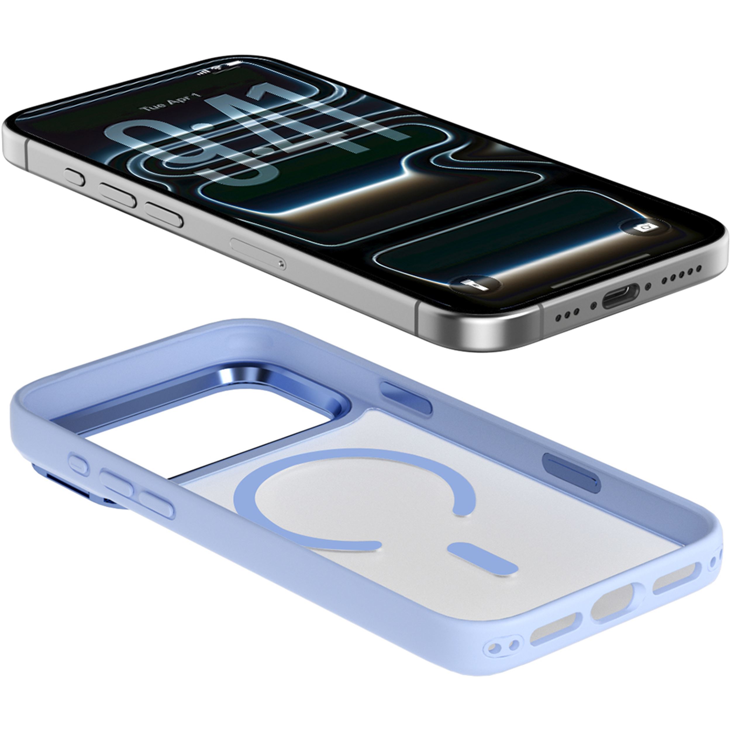 Ốp lưng Magnetic iPhone 18 Pro Max PC TPU Mipow Camera Stand Có Button Control MATTEX MTC18B IRONBULL Màu Xanh Da Trời