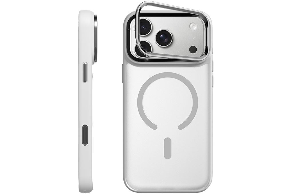Ốp lưng Magnetic iPhone 18 Pro Max PC TPU Mipow Camera Stand Có Button Control MATTEX MTC18B IRONBULL Màu Bạc