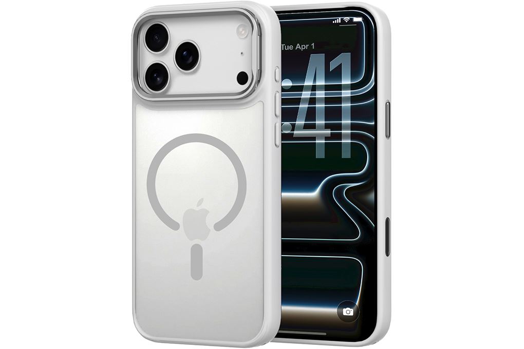 Ốp lưng Magnetic iPhone 18 Pro Max PC TPU Mipow Camera Stand Có Button Control MATTEX MTC18B IRONBULL Màu Bạc