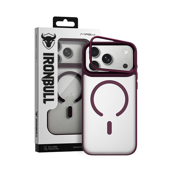 Ốp lưng Magnetic iPhone 18 Pro Max PC TPU Mipow Camera Stand Có Button Control MATTEX MTC18B IRONBULL