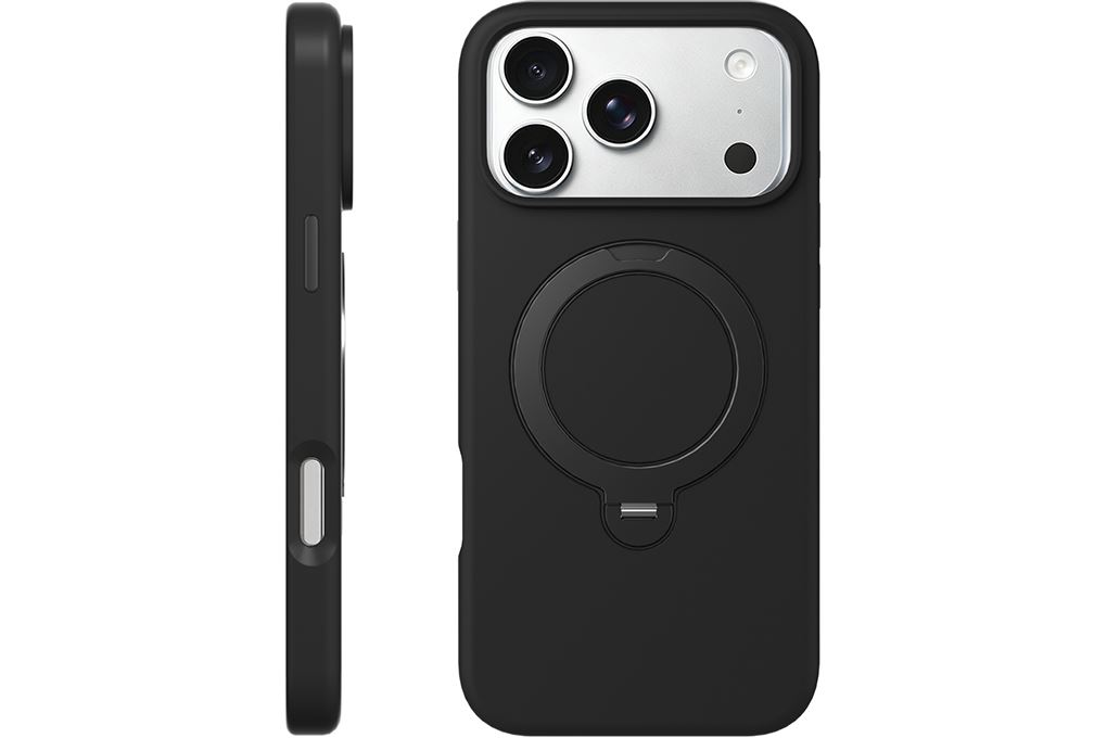 Ốp lưng Magnetic iPhone 18 Pro Max Silicone Mipow Stand Magnetic Có Button Control MattEX MSD18A IRONBULL Màu Đen