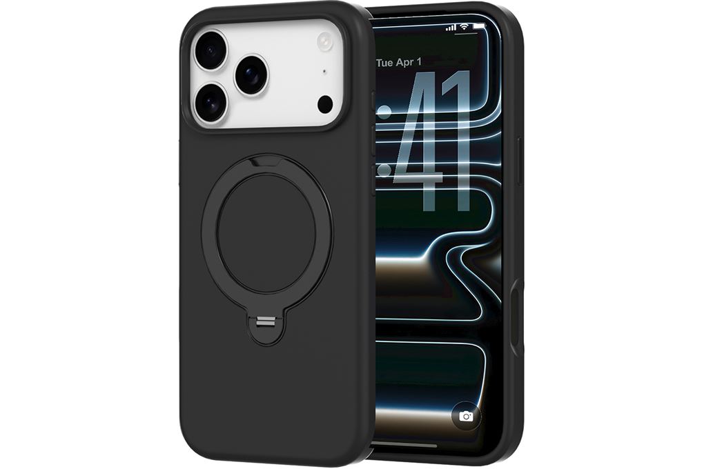 Ốp lưng Magnetic iPhone 18 Pro Max Silicone Mipow Stand Magnetic Có Button Control MattEX MSD18A IRONBULL Màu Đen