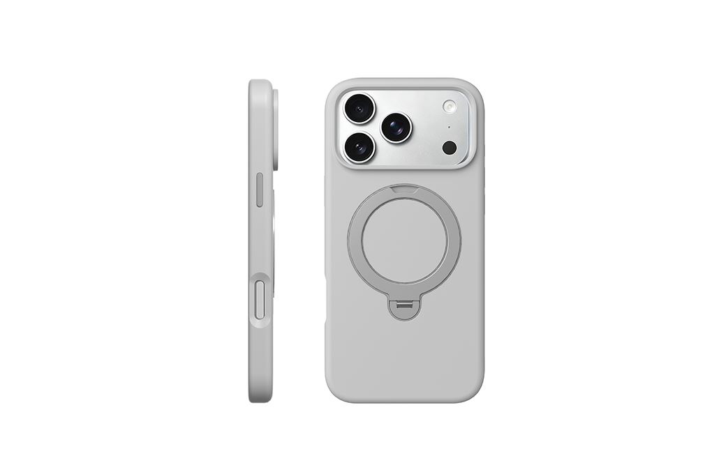 Ốp lưng Magnetic iPhone 18 Pro Max Silicone Mipow Stand Magnetic Có Button Control MattEX MSD18A IRONBULL Màu Trắng - Kem