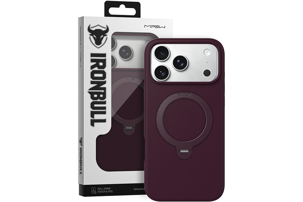 Ốp lưng Magnetic iPhone 18 Pro Max Silicone Mipow Stand Magnetic Có Button Control MattEX MSD18A IRONBULL - 3