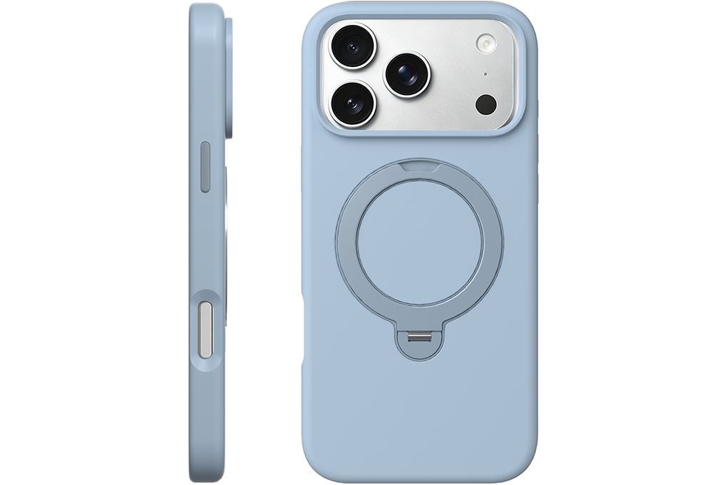 Ốp lưng Magnetic iPhone 18 Pro Max Silicone Mipow Stand Magnetic Có Button Control MattEX MSD18A IRONBULL Màu Xanh Da Trời