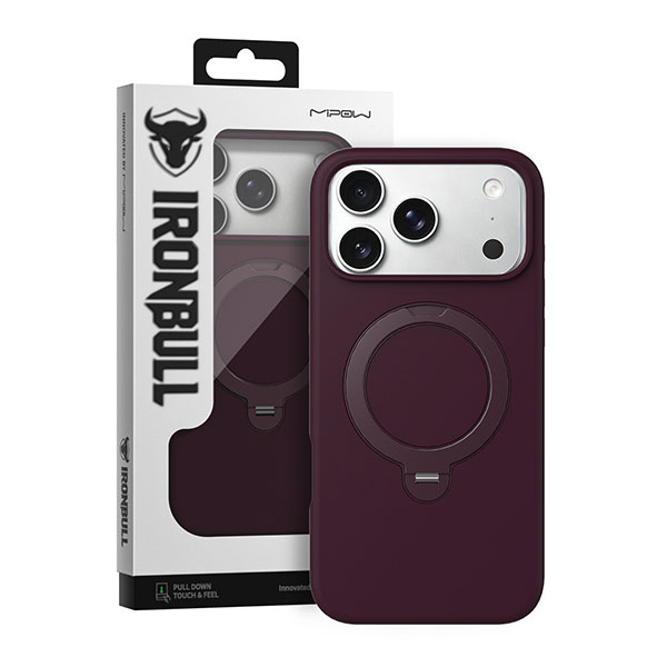 Ốp lưng Magnetic iPhone 18 Pro Max Silicone Mipow Stand Magnetic Có Button Control MattEX MSD18A IRONBULL