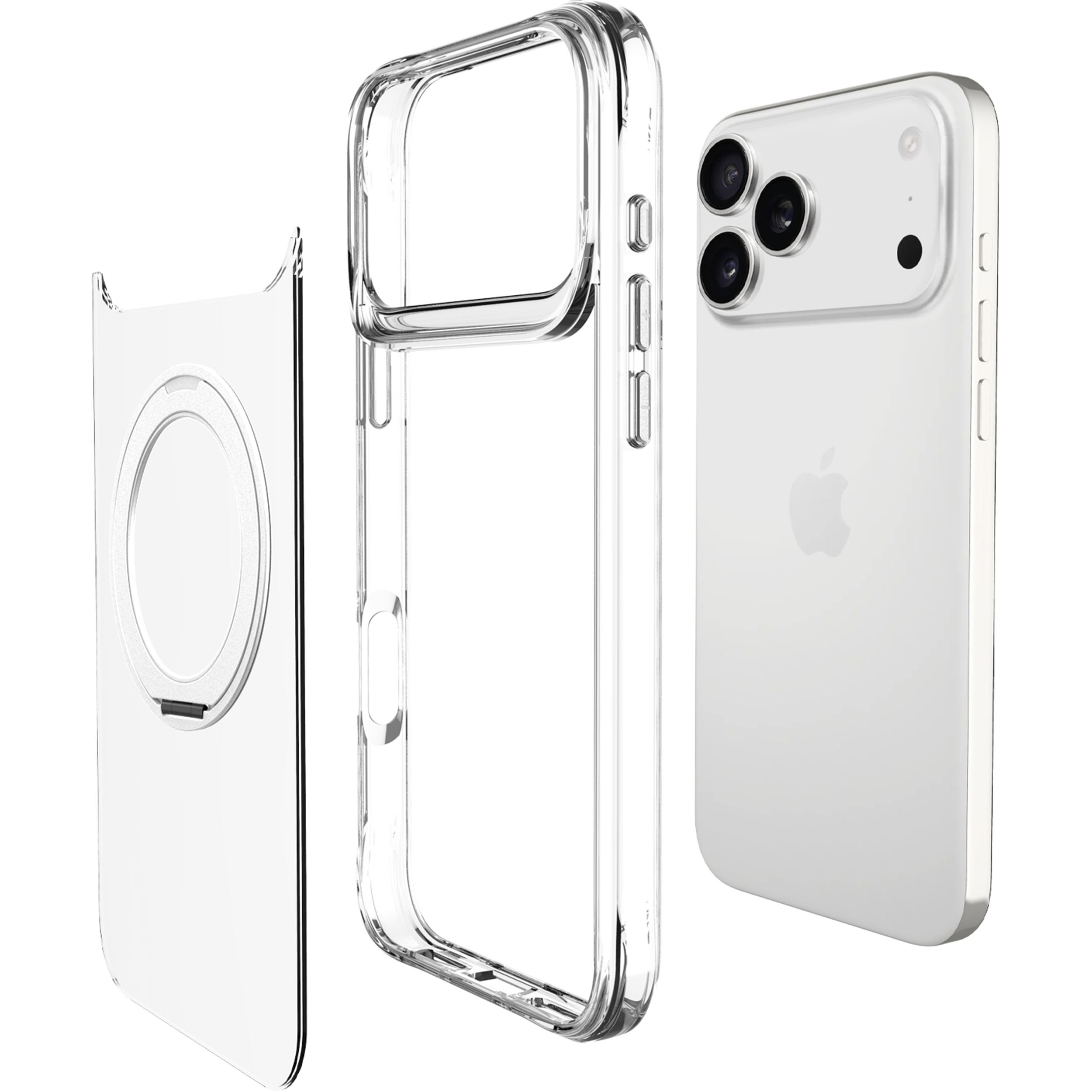 Ốp lưng Magnetic iPhone 18 Pro PC TPU JINYA Stand Xpro Màu Trắng