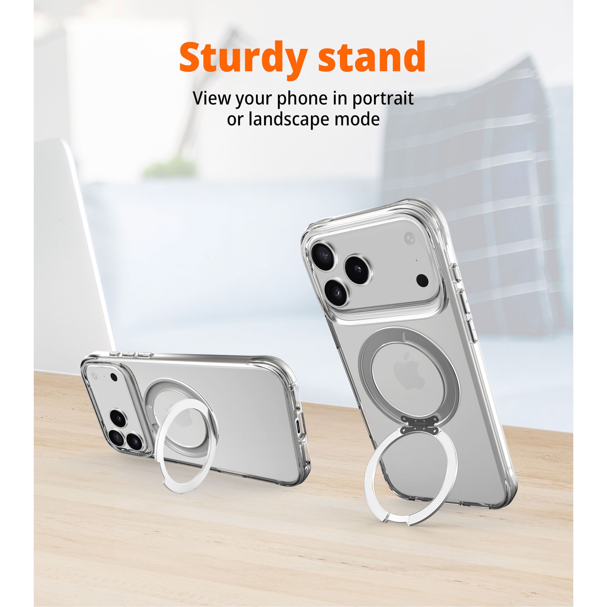Ốp lưng Magnetic iPhone 18 Pro PC TPU JINYA Stand Xpro Màu Trắng