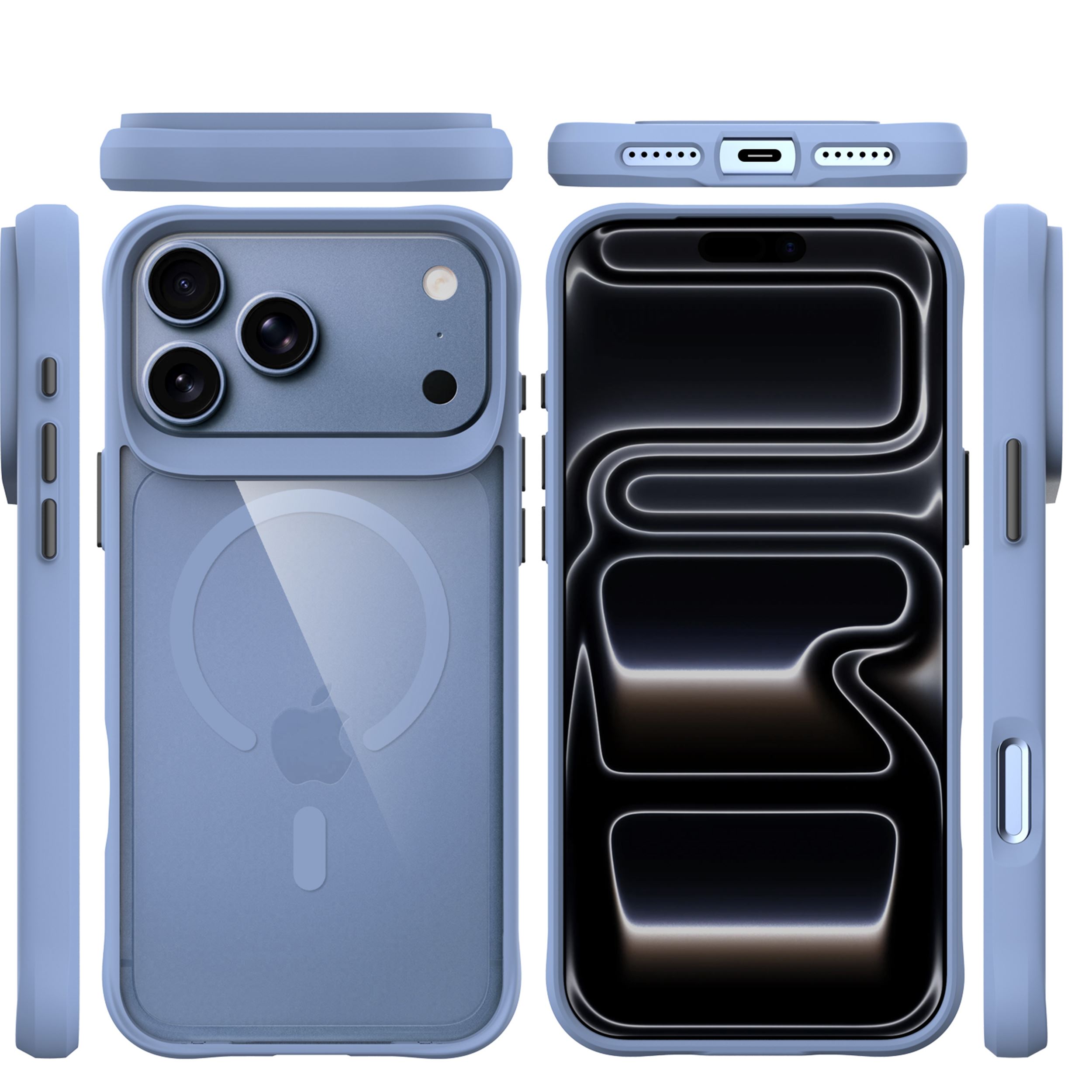 Ốp lưng Magnetic iPhone 18 Pro Max PC TPU JINYA Xpro Màu Xanh da trời nhạt