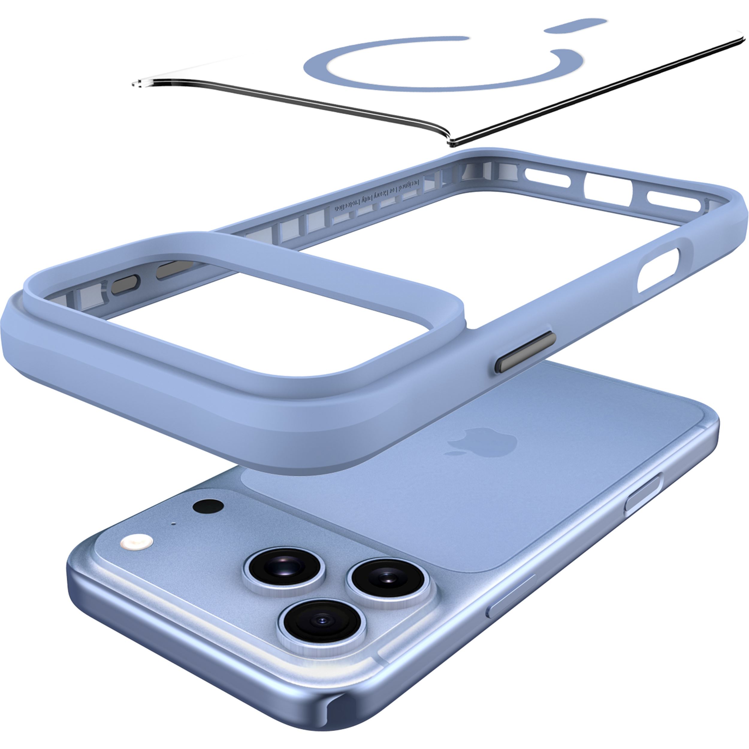 Ốp lưng Magnetic iPhone 18 Pro Max PC TPU JINYA Xpro Màu Xanh da trời nhạt