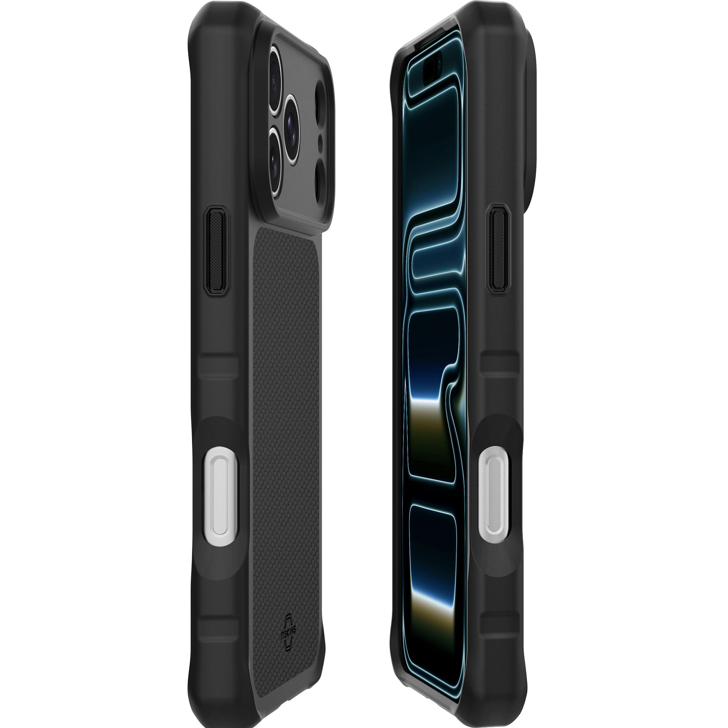 Ốp lưng Magnetic iPhone 18 Pro Nylon PC TPU ITSKINS Hybrid R Màu Đen