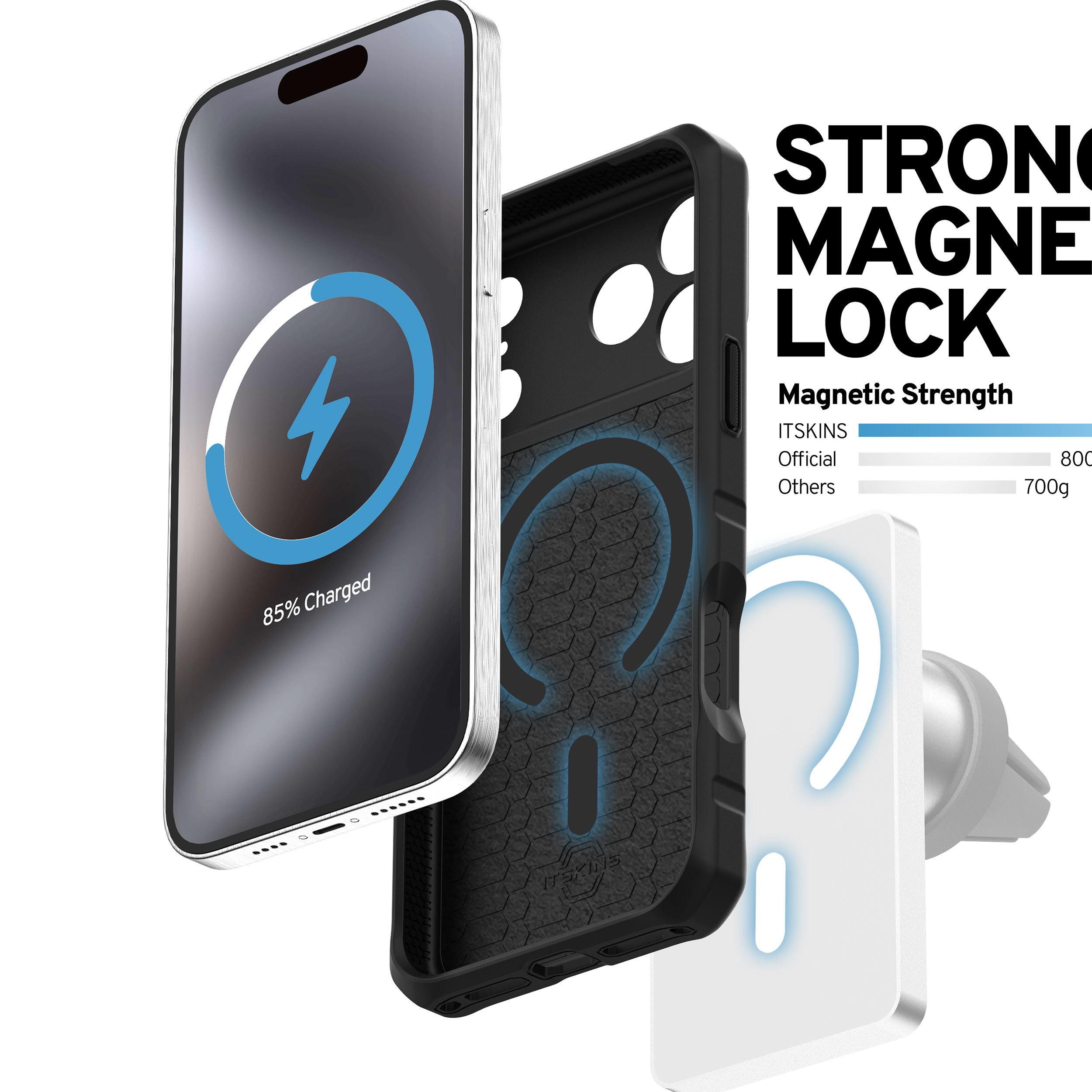 Ốp lưng Magnetic iPhone 18 Pro Max Nylon PC TPU ITSKINS Hybrid R Màu Đen