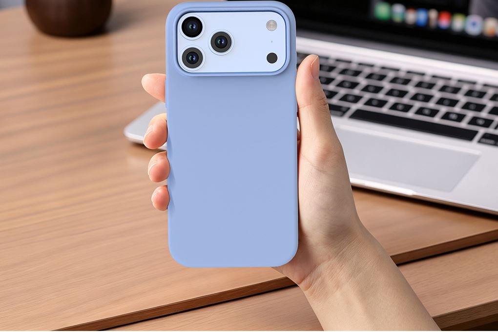 Ốp lưng iPhone 18 Pro Max Magnetic có button control JC Silicone AVA+ KLL051223 Màu Xanh Dương