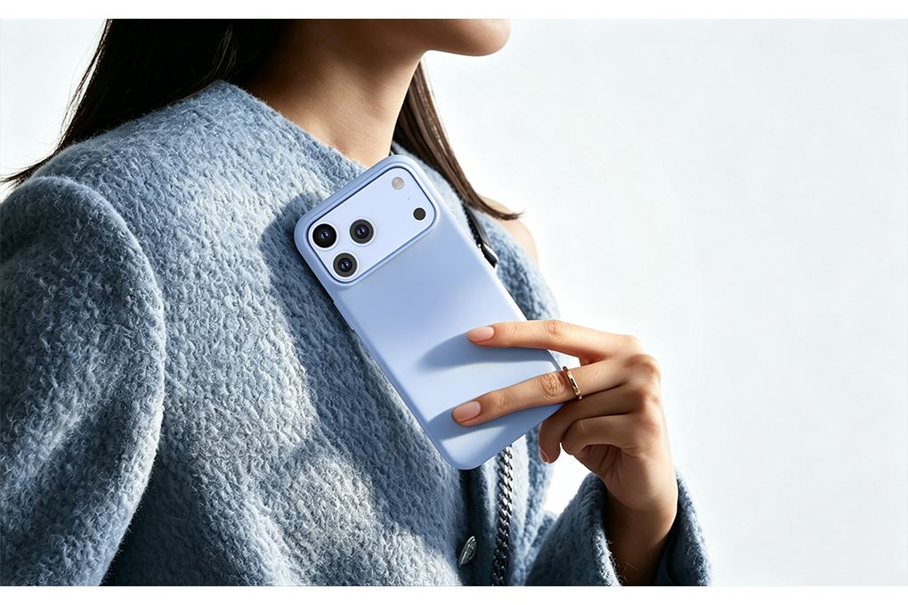 Ốp lưng iPhone 18 Pro Max Magnetic có button control JC Silicone AVA+ KLL051223 Màu Xanh Dương