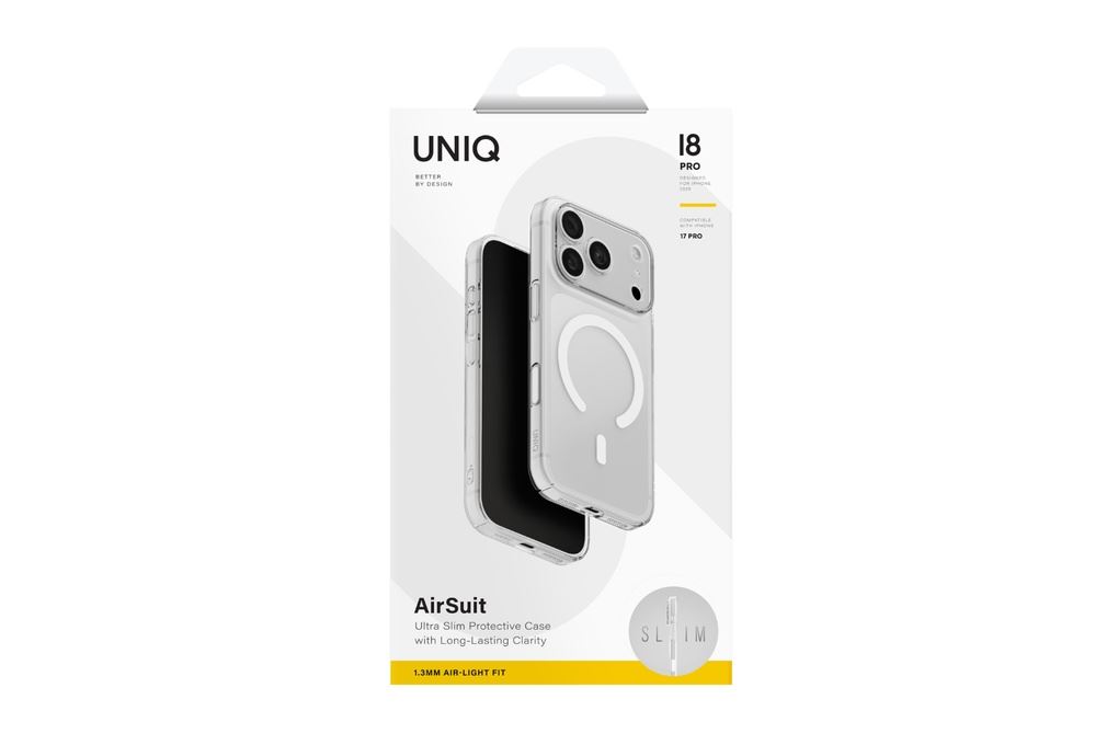 Ốp lưng Magnetic iPhone 18 Pro PC UNIQ Có Nút Camera Control AIRSUIT Glossy Clear - 6