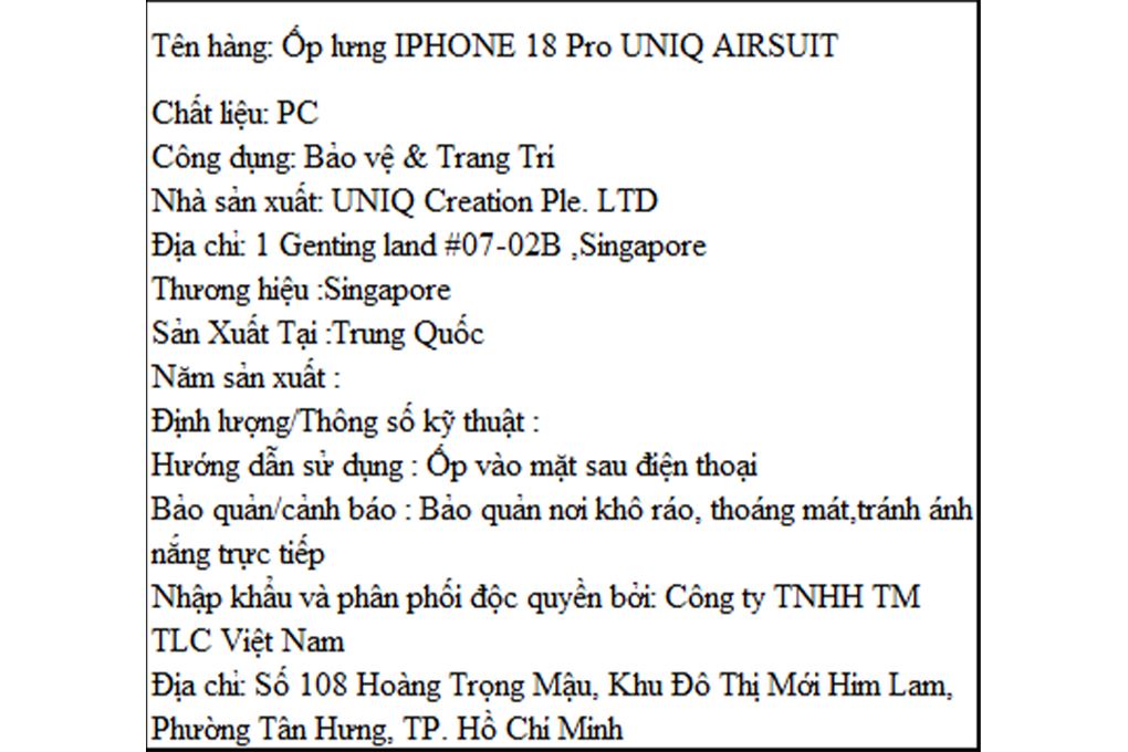 Ốp lưng Magnetic iPhone 18 Pro PC UNIQ Có Nút Camera Control AIRSUIT Glossy Clear - 7