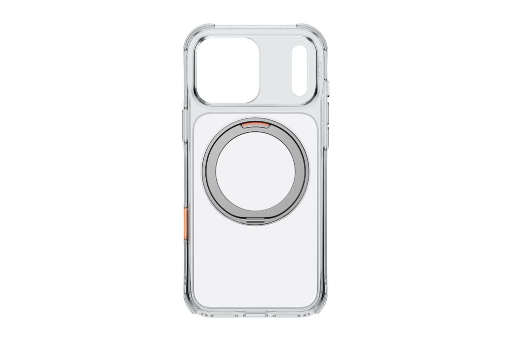 Ốp lưng Vòng Magnetic Xoay 360 iPhone 18 Pro PC TPU ALU UNIQ Có Nút Camera Control SWIVIX LUCENT CLEAR Màu Trắng