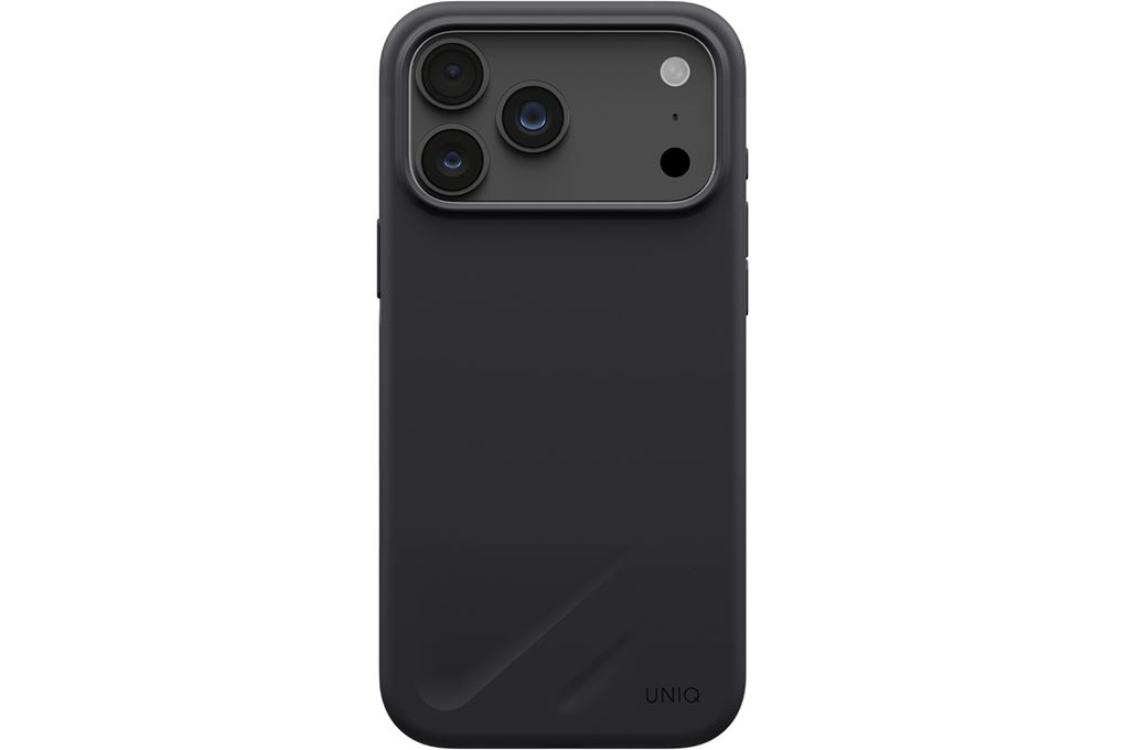 Ốp lưng Magnetic iPhone 18 Pro Silicone UNIQ Có Nút Camera Control LINO Liquid Màu Đen