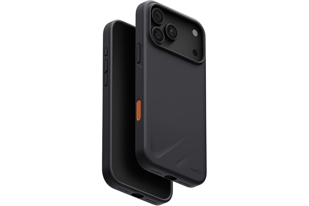 Ốp lưng Magnetic iPhone 18 Pro Silicone UNIQ Có Nút Camera Control LINO Liquid Màu Đen