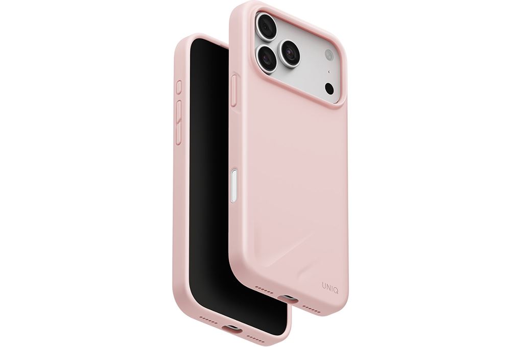 Ốp lưng Magnetic iPhone 18 Pro Silicone UNIQ Có Nút Camera Control LINO Liquid Màu Hồng nhạt