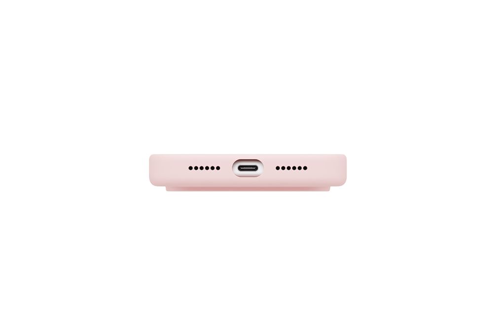 Ốp lưng Magnetic iPhone 18 Pro Silicone UNIQ Có Nút Camera Control LINO Liquid Màu Hồng nhạt