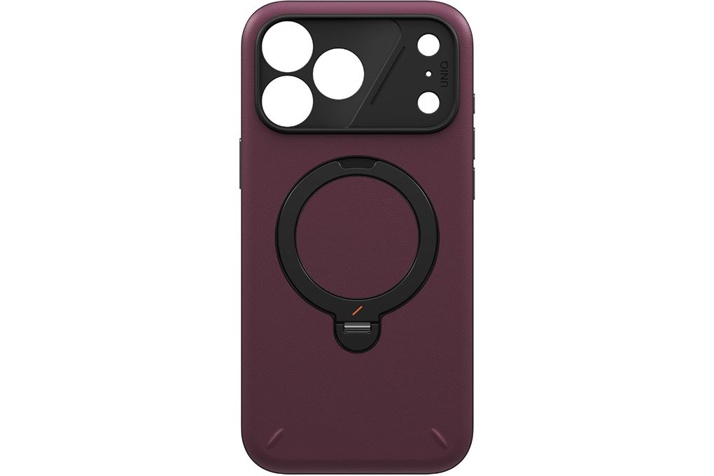 Ốp lưng Magnetic iPhone 18 Pro PC TPU ALU UNIQ Xoay 360 Có Nút Camera Control ELIX Màu Đỏ đô