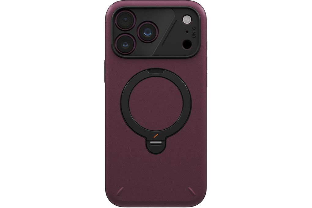 Ốp lưng Magnetic iPhone 18 Pro PC TPU ALU UNIQ Xoay 360 Có Nút Camera Control ELIX Màu Đỏ đô