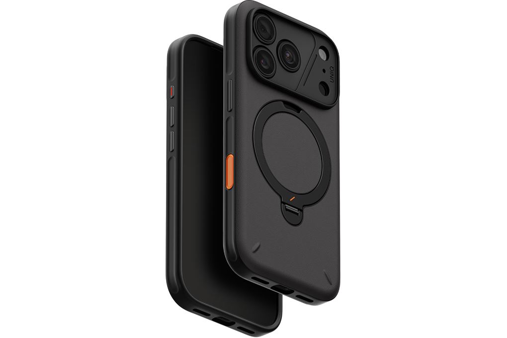 Ốp lưng Magnetic iPhone 18 Pro PC TPU ALU UNIQ Xoay 360 Có Nút Camera Control ELIX Màu Đen