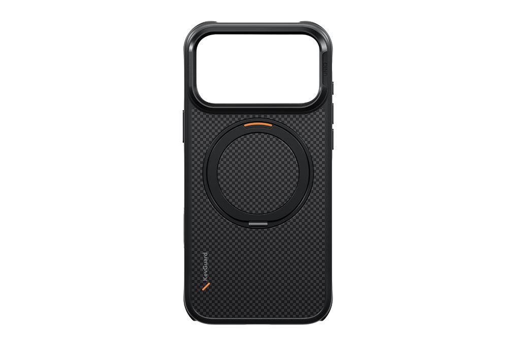 Ốp lưng Magnetic iPhone 18 Pro ALU TPU UNIQ Xoay 360 Có Nút Camera Control KEVA KEVLAR Màu Đen
